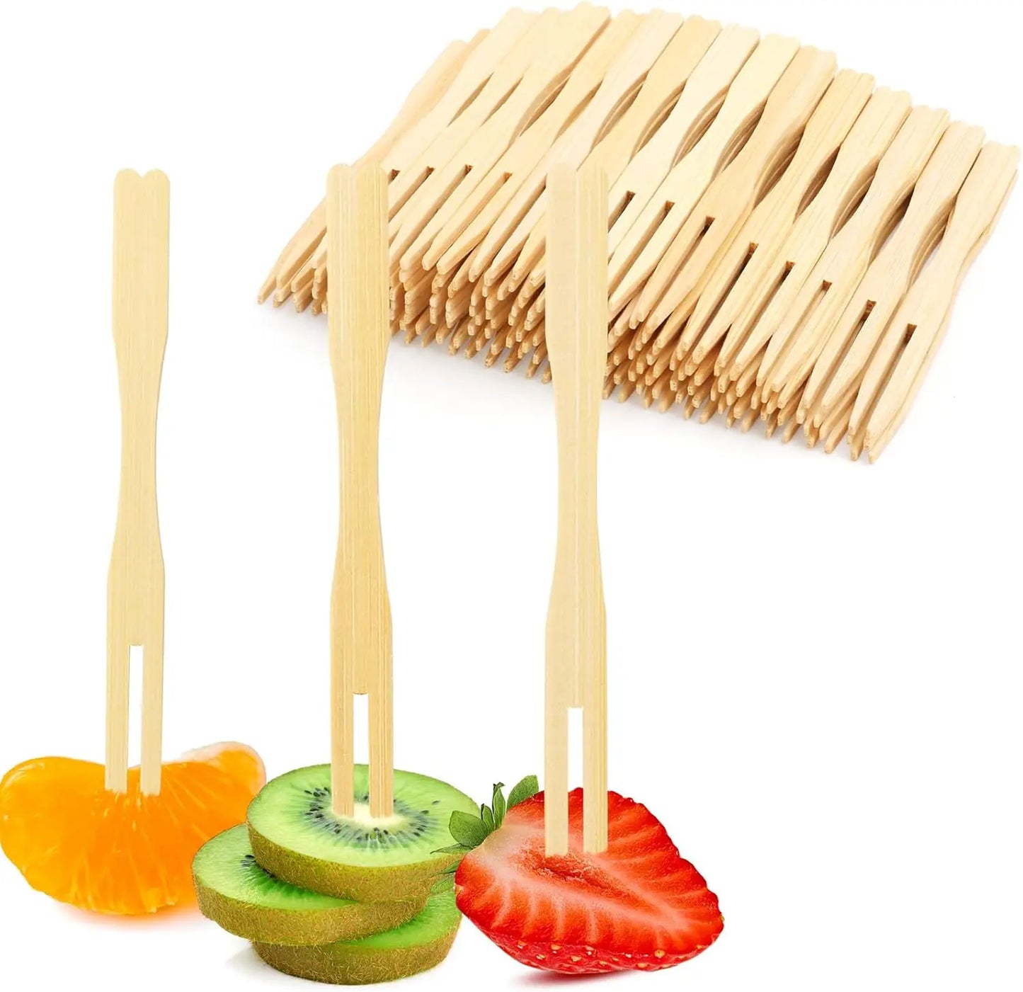 Garfos de bambu ecológicos: charcutaria chique essencial