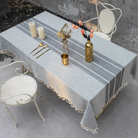 Toalha de mesa de linho elegante - impermeável & Elegante, ideal para eventos.