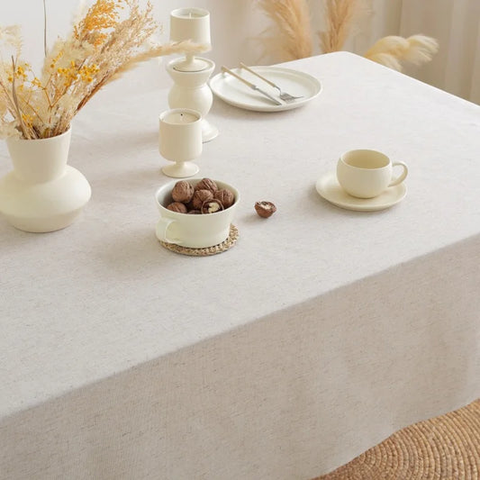 Toalha de mesa de linho e algodão - jantar elegante da Rooted Living