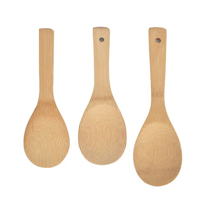 Colher de arroz de bambu ecológica para cozinheiros domésticos - Elegante & Durável