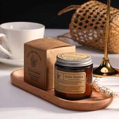 Smokeless Aromatic Soy Wax Candle - Elegant Home Décor Gift