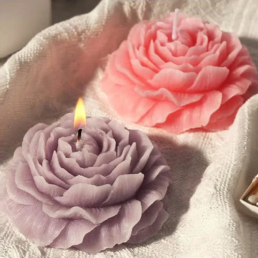 Peony Flower Candle - Aromatherapy Bliss for Relaxation
