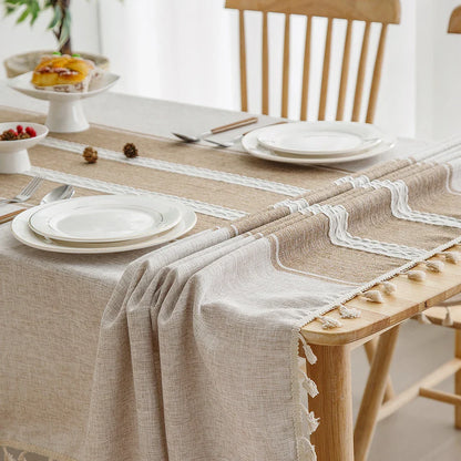 Battilo Waterproof Linen Cotton Tablecloth – Elevate Dining Style
