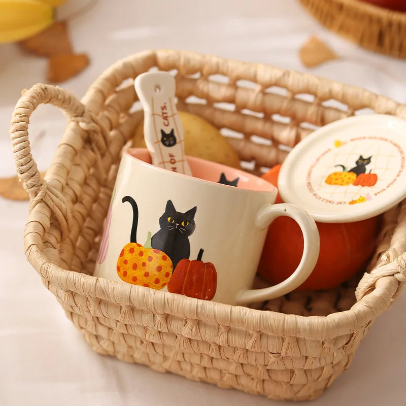 Caneca de café de cerâmica fofa - estilo estético doméstico da Ins Style