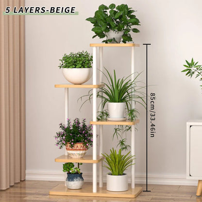 Wooden Plant Stand - Stylish 5/6/8 Tier Organizer for Garden Enthusiasts