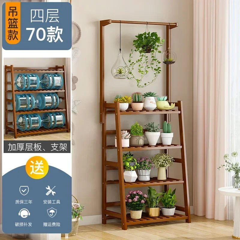 목재 범용 식물 선반 - 정원 스타일을 높여보세요!