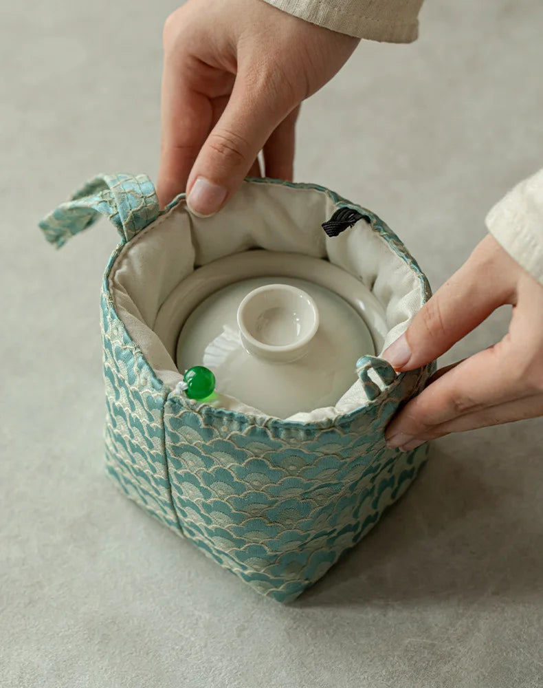 Elegante set da tè rosa sfumato per gli appassionati | Portatile & Elegante