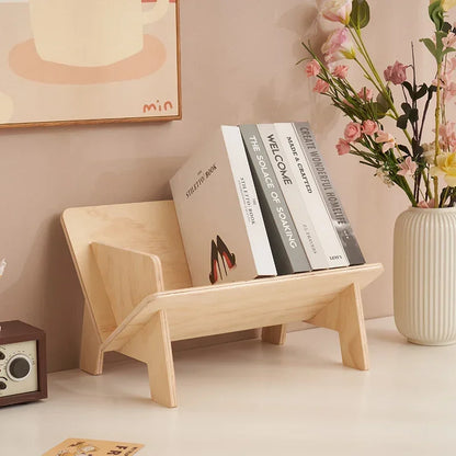 Irregular Wooden Kids' Bookshelf - Fun Organizer by [Brand Name]