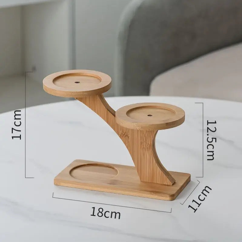 Suporte de madeira para plantas, banco para suporte de base para vaso de flores interno