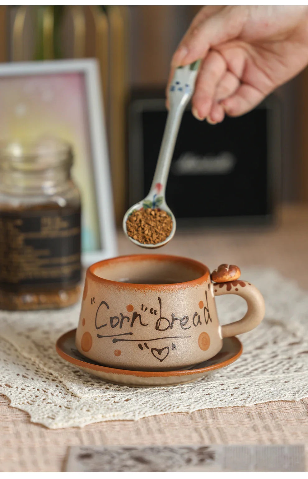 Handmade Retro Ceramic Mugs Set - Elegant Coffee & Tea Cups