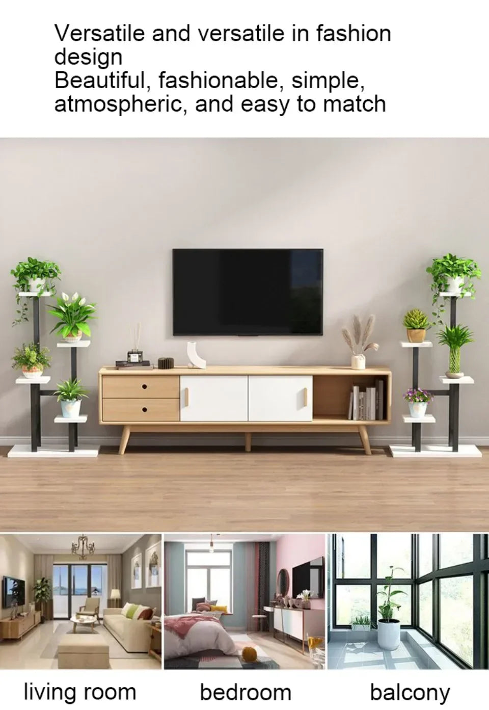 Suporte para plantas de interior - Suporte elegante para várias plantas da [Marca]