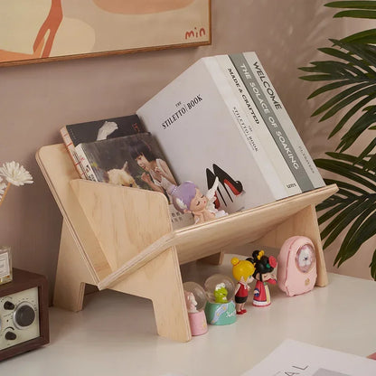 Irregular Wooden Kids' Bookshelf - Fun Organizer by [Brand Name]