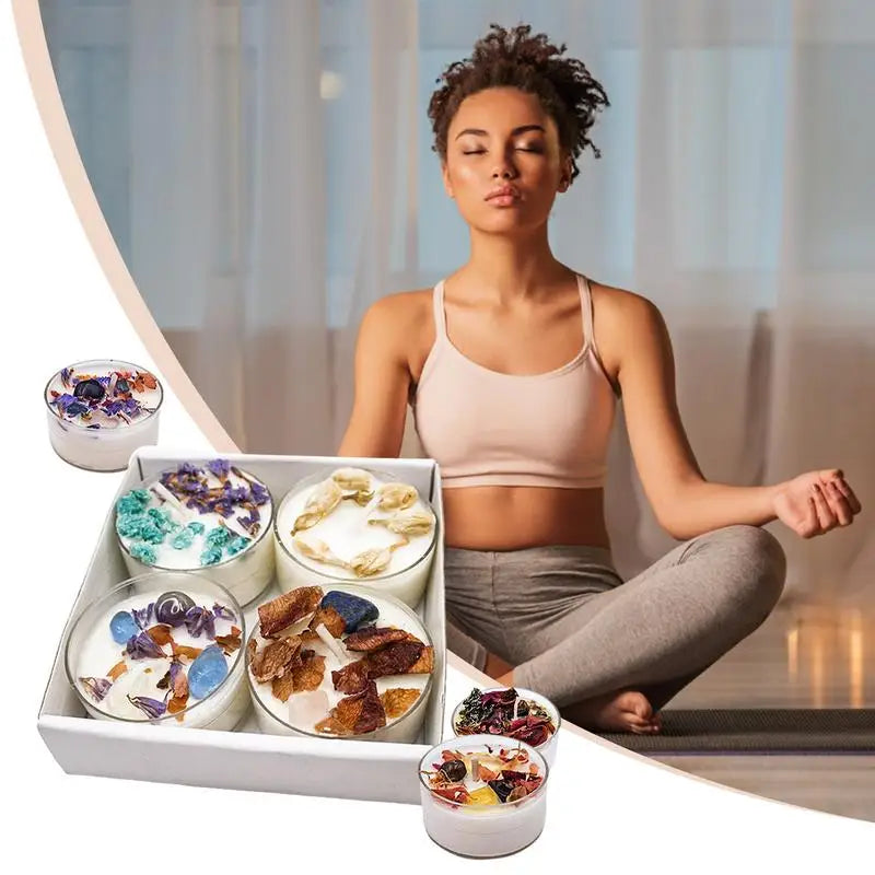 마음챙김 남성을 위한 편안한 소이 아로마테라피 캔들 세트