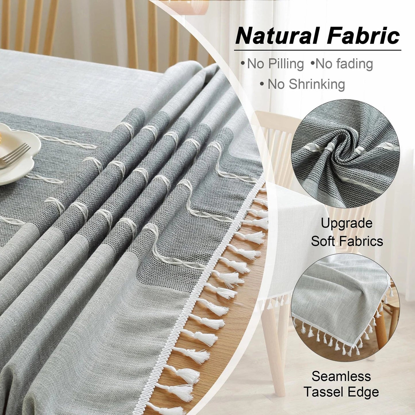 Battilo Waterproof Linen Cotton Tablecloth – Elevate Dining Style