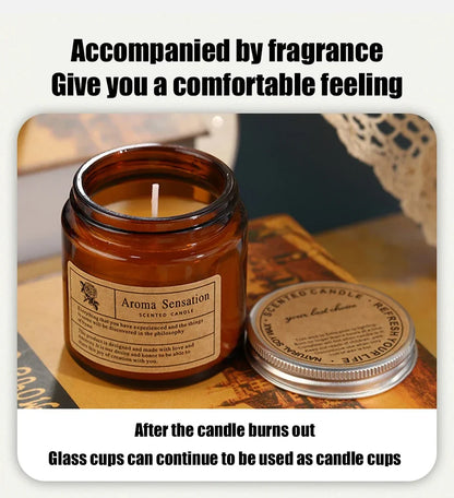 Smokeless Aromatic Soy Wax Candle - Elegant Home Décor Gift