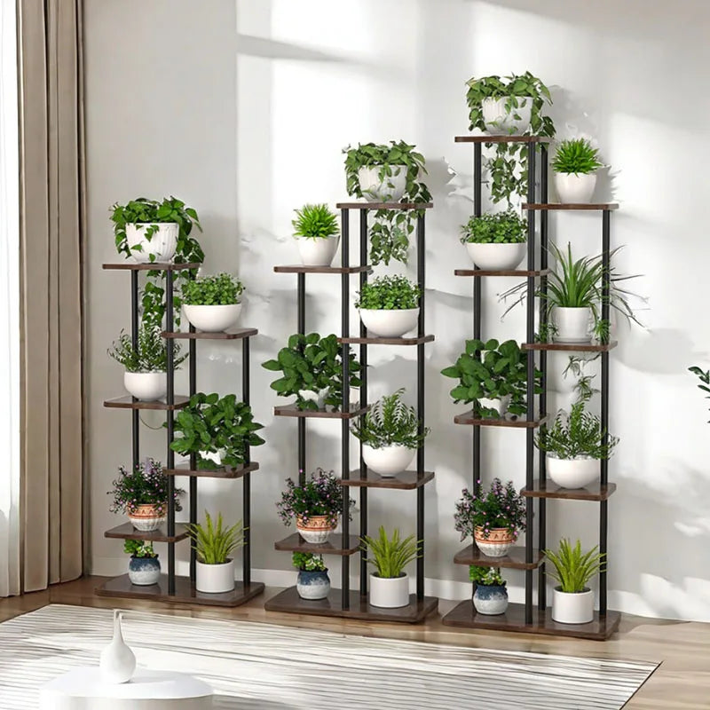 Wooden Plant Stand - Stylish 5/6/8 Tier Organizer for Garden Enthusiasts