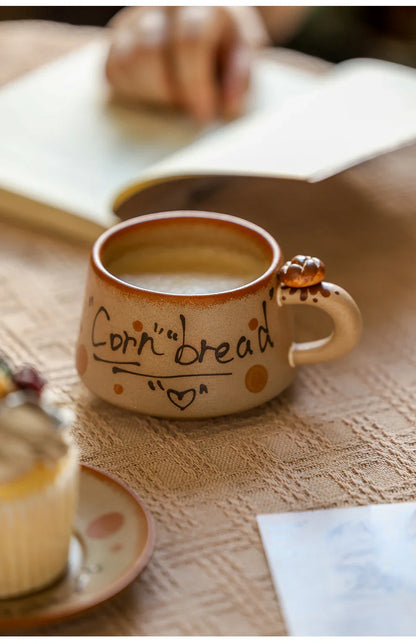 Handmade Retro Ceramic Mugs Set - Elegant Coffee & Tea Cups