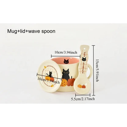 Caneca de café de cerâmica fofa - estilo estético doméstico da Ins Style