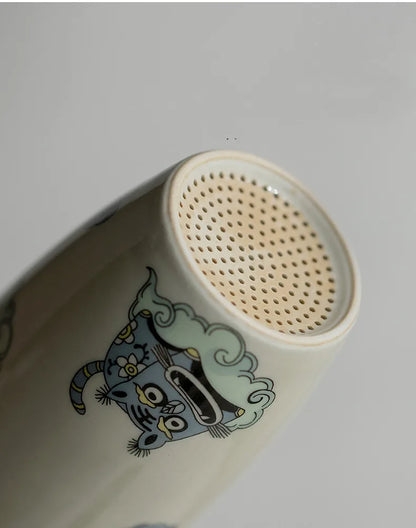 Conjunto de chá de viagem Cute Tiger - elegância portátil para amantes de chá