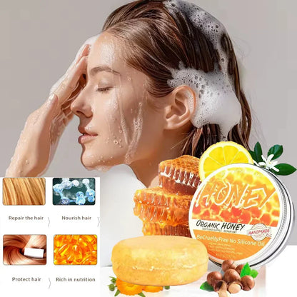 Shampooing au miel naturel - Cheveux doux et sans pellicules par Rooted Living