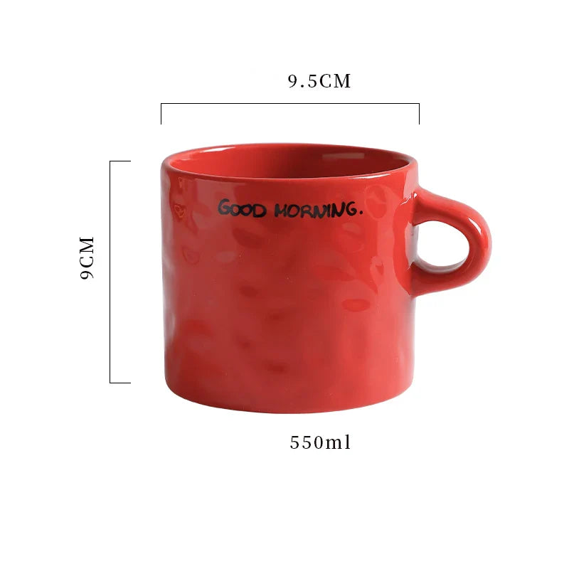 Caneca de cerâmica elegante de 550 ml – perfeita para amantes de café!