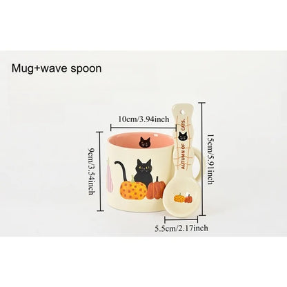 Caneca de café de cerâmica fofa - estilo estético doméstico da Ins Style