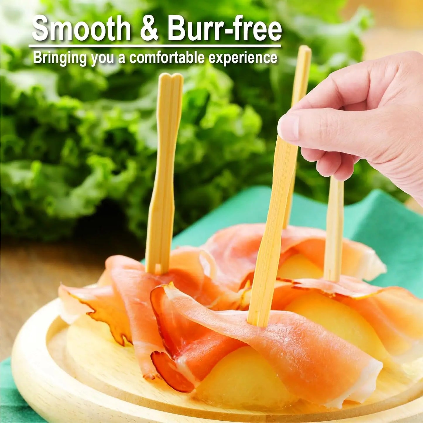 Garfos de bambu ecológicos: charcutaria chique essencial