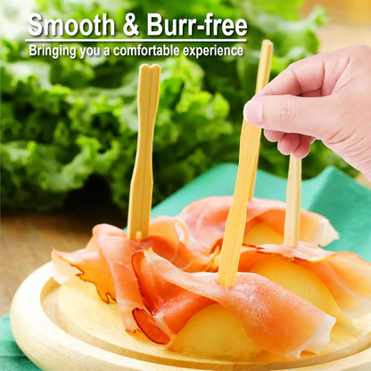 Garfos de bambu ecológicos: charcutaria chique essencial