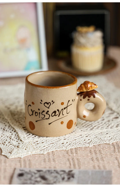 Handmade Retro Ceramic Mugs Set - Elegant Coffee & Tea Cups