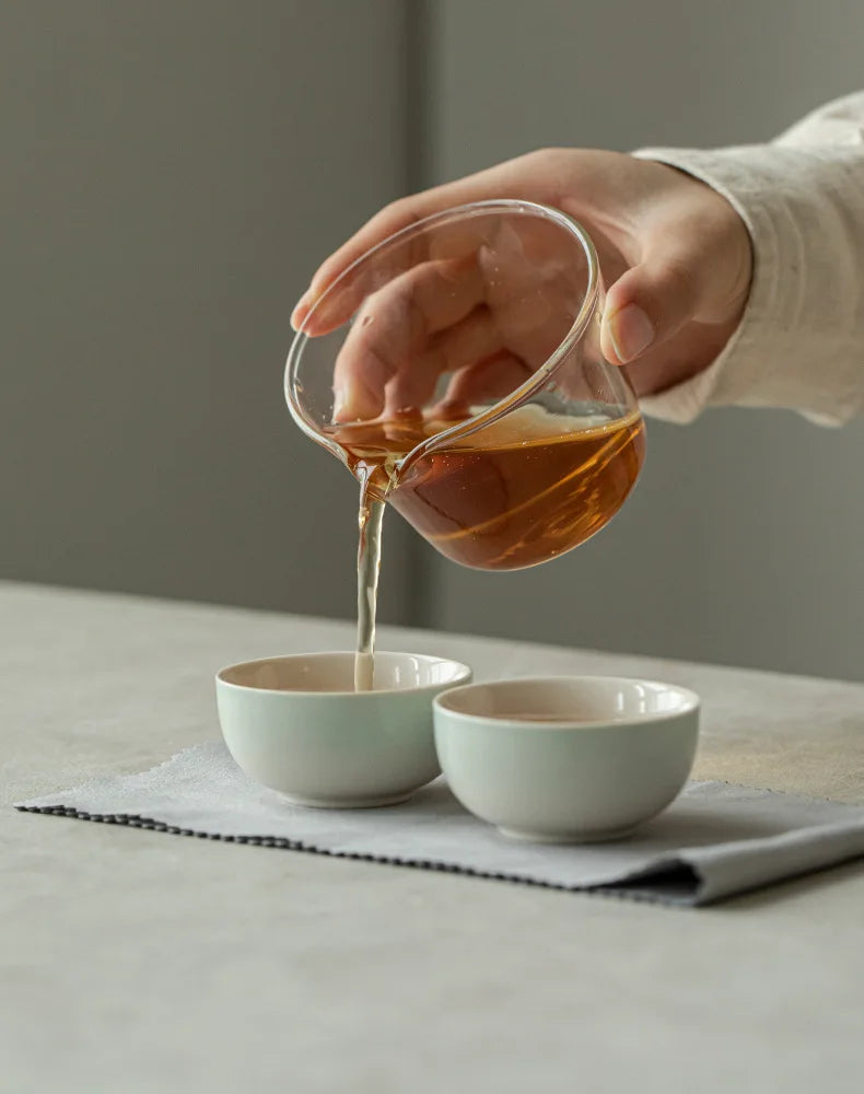 Elegante set da tè rosa sfumato per gli appassionati | Portatile & Elegante