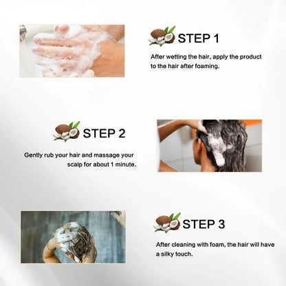 Organic Coconut Oil Shampoo Bar - Nourish & Strengthen Hair