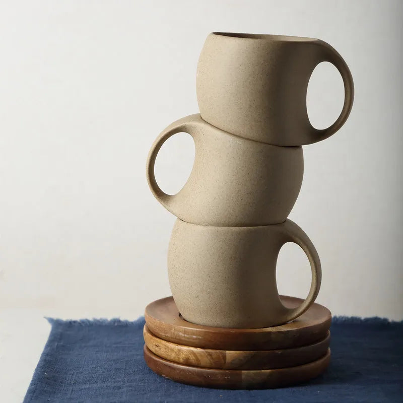 Elegant Ceramic Coffee Cups - 220ml for Coffee Lovers!