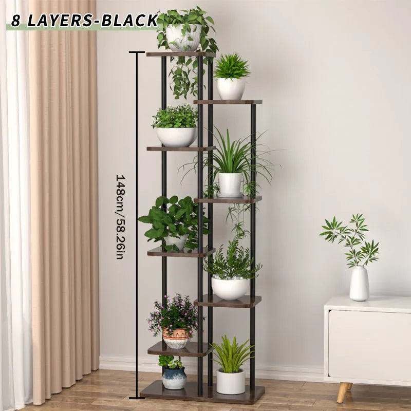 Wooden Plant Stand - Stylish 5/6/8 Tier Organizer for Garden Enthusiasts