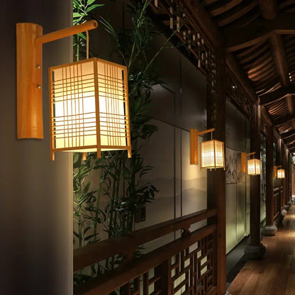 Lampada da parete rustica in bambù: decorazione per la casa ecologica