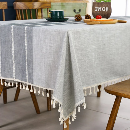 Battilo Waterproof Linen Cotton Tablecloth – Elevate Dining Style
