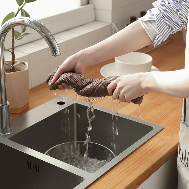 Pano de prato de algodão superabsorvente - Macio & Utensílios essenciais para uma cozinha elegante