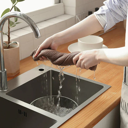 Pano de prato de algodão superabsorvente - Macio & Utensílios essenciais para uma cozinha elegante