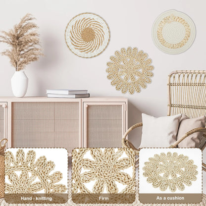 수제 짠 벽 바구니 세트 – 장식 애호가를 위한 소박한 매력