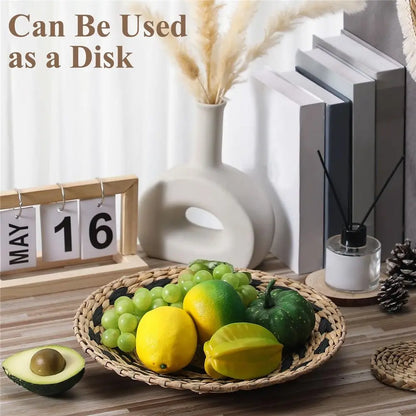 Cestas de parede Boho Seagrass - conjunto de decoração artesanal para espaços chiques