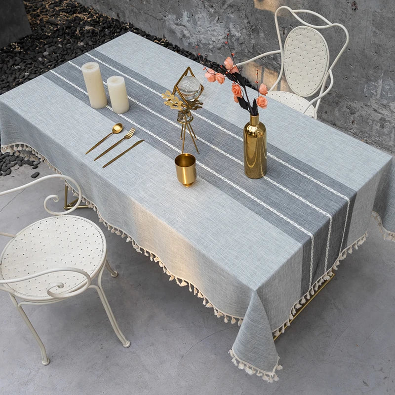 优雅亚麻桌布 - 防水 & 时尚美观，是活动的理想之选