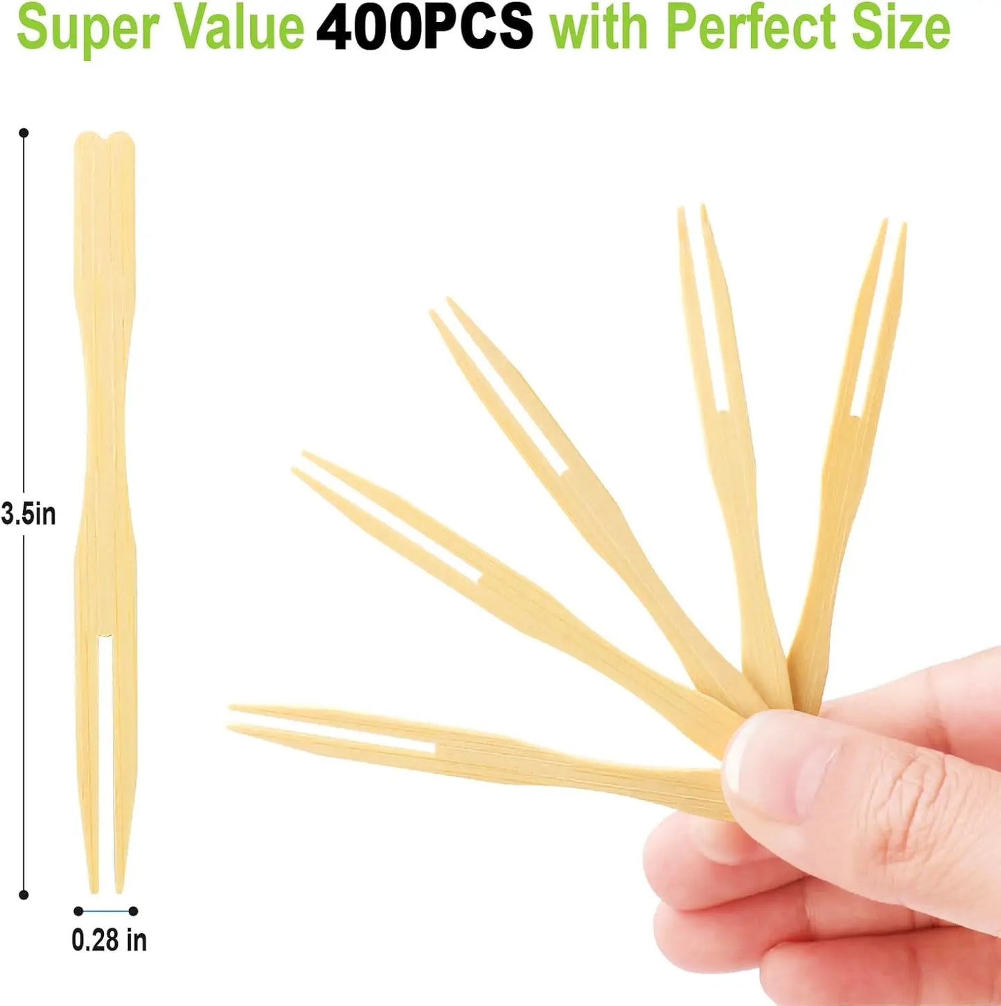 Garfos de bambu ecológicos: charcutaria chique essencial