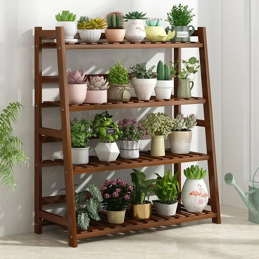 Wooden Universal Plant Shelf - Elevate Your Garden Style!