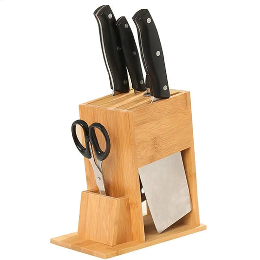 Bamboo Knife Block – Stylish Storage for Home Chefs