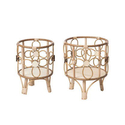 空心藤条植物架 - 提升您的家居装饰！