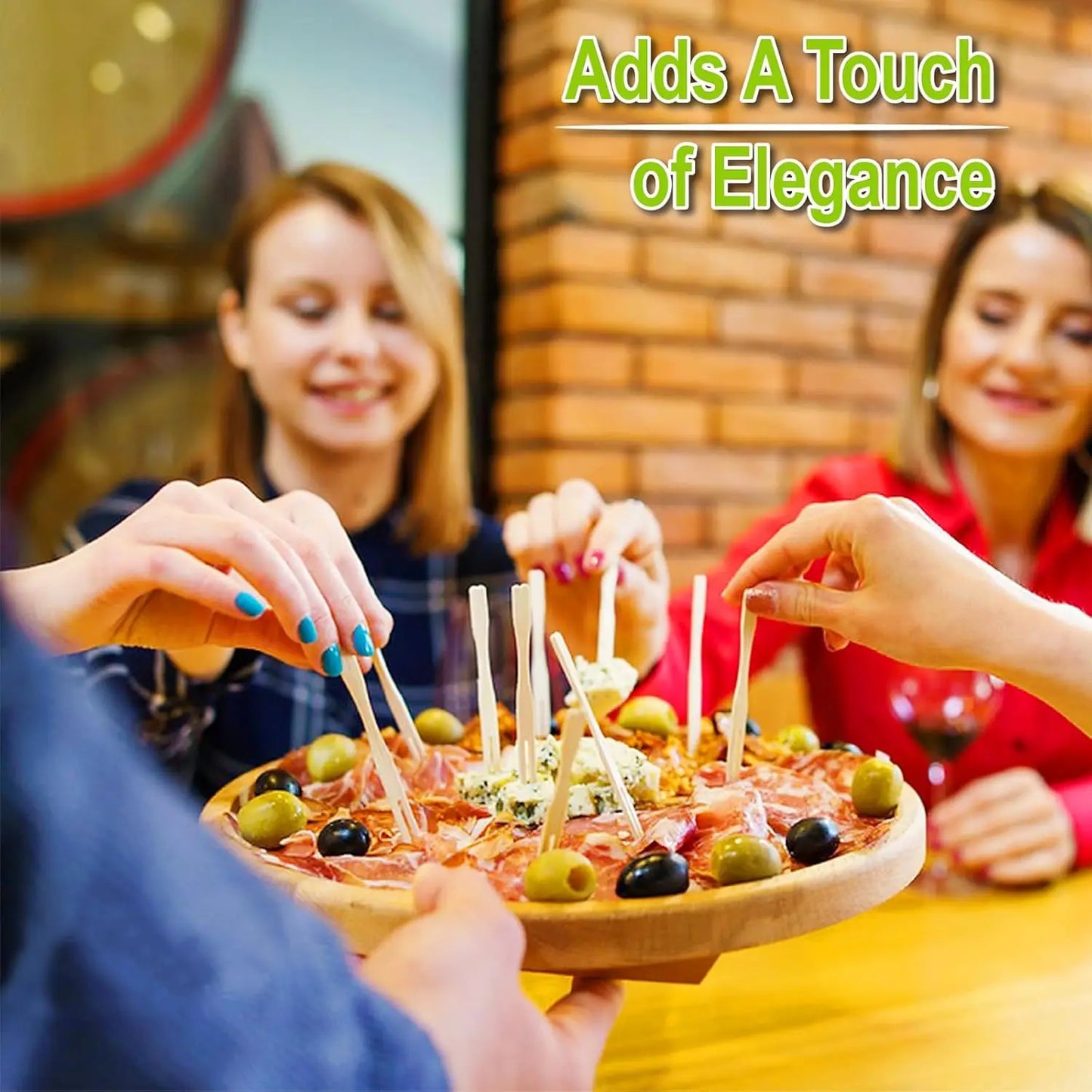 Garfos de bambu ecológicos: charcutaria chique essencial