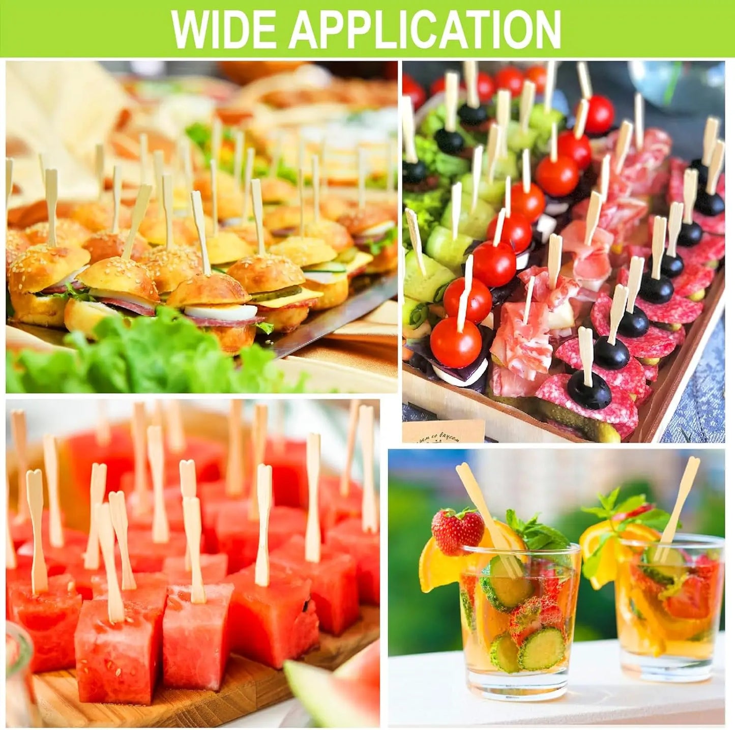 Garfos de bambu ecológicos: charcutaria chique essencial