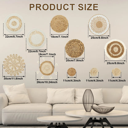 수제 짠 벽 바구니 세트 – 장식 애호가를 위한 소박한 매력