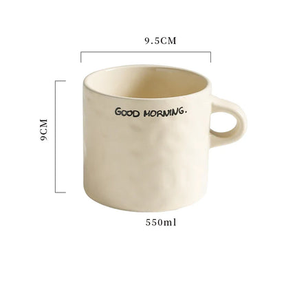 Caneca de cerâmica elegante de 550 ml – perfeita para amantes de café!