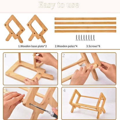 Estante de madeira compacta - armazenamento elegante para estudantes & Lar