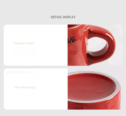 Caneca de cerâmica elegante de 550 ml – perfeita para amantes de café!